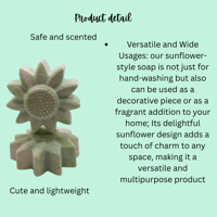 Image 4 of Sunflower Soap, Handmade natural soap,Lemon scented soap,Vegan handmade soap,Natural bar soap,Sunflo