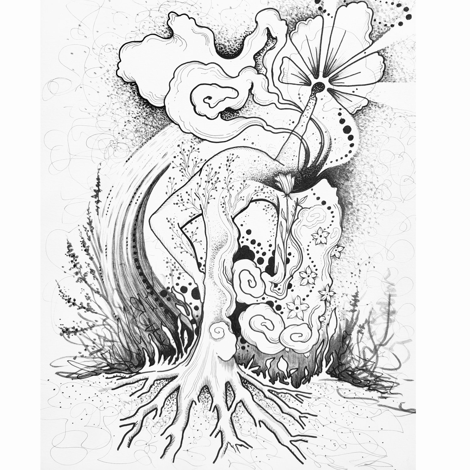 Image of The Dance Original Drawing 