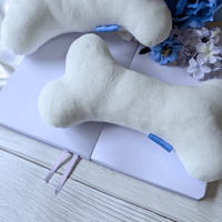 Image 2 of Doggie Bone Plushie! (with Squeakers)