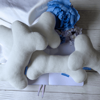 Image 3 of Doggie Bone Plushie! (with Squeakers)