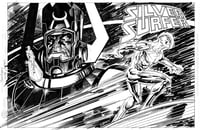 Image 5 of SILVER SURFER and GALACTUS  11" x 17"  Pin-Up !