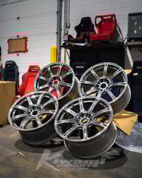 Image 3 of Work XC8 18x8.5J +34 18x9.5J +35 Set Chrome