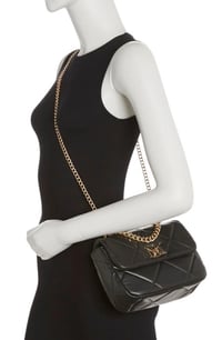 Image 3 of Badgley Mischka Quilted Crossbody (black