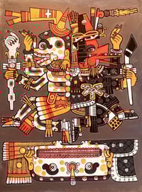 Tonalamatl framed original painting or print 