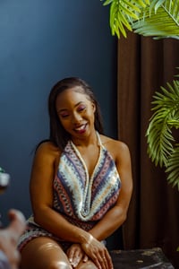 Image 1 of Cowl Neck Mini Dress 