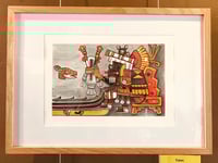 Image 2 of Tlaloc original painting in oak frame or art print 