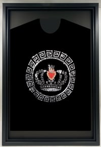 Image 2 of Black T, Red Beaded Heart Crown T shirt