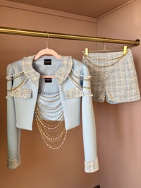 Blue tweed 3 piece 