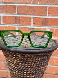 Image 1 of Green Square Clear Frames
