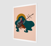 A Girl Plays Her Chapei Dang Veng Art Print