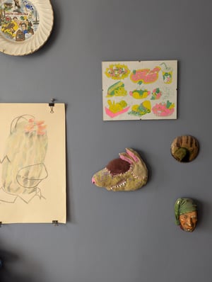 Image of Mangy Franken-Dog flocked relief sculpture