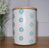 Image 1 of Green Flowers Hand-Painted Candle 🌿