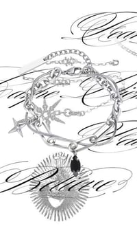 Image 1 of Black Diamond Link Bracelet