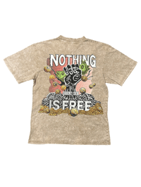 Image 2 of Currency Crew Nothing Is Free Tee Dyed Tan 