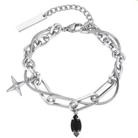 Image 3 of Black Diamond Link Bracelet