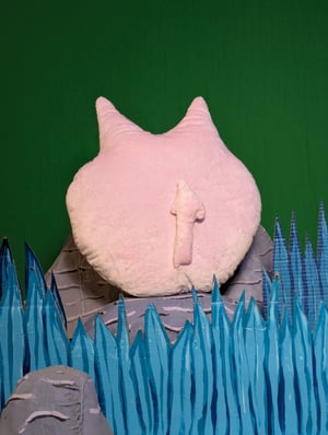 Image of Dumpster Demon Fuzzy Skull Faced Devil Pillow