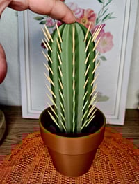 Image 2 of Cactus Toothpick Dispenser | Holds 117 Toothpicks | Unique Kitchen Accessory |Fake Plant Decor |F...