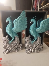 Image 2 of Phoenix Book Nook- Fiery Phoenix Book Insert- Wizards and Fantasy