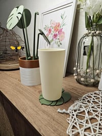 Image 3 of 3D Printed Monstera Plant Coaster Set | Albo Design | Cute Plant Pot | Fake Plant Decor | Housewa...
