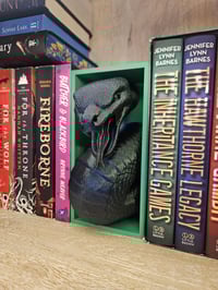 Image 2 of Serpent Book Nook | Dark Magic Bookshelf Insert | Gothic Shelf Decor | Fantasy Library Accent | E...