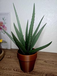 Image 3 of 3D Printed Aloe Vera Pen Plant | Fake Houseplant Pen Holder | Unique Desk Decor | Functional Plan...