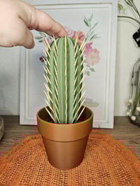 Image 3 of Cactus Toothpick Dispenser | Holds 117 Toothpicks | Unique Kitchen Accessory |Fake Plant Decor |F...