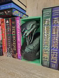 Image 3 of Serpent Book Nook | Dark Magic Bookshelf Insert | Gothic Shelf Decor | Fantasy Library Accent | E...