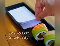 Image 4 of Sushi Pill Organizers | 7-Day Tracker Tray with Hidden To-Do List and Chopstick Pens | Salmon, Tu...