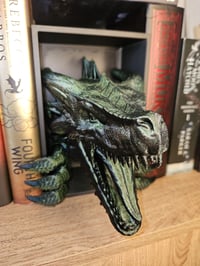 Image 4 of Dragon Awakening Book Nook - Fantasy Bookshelf Insert, 8" Tall, 5" Wide, 9" Deep - Mystical Libra...