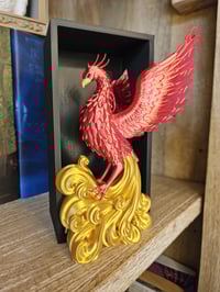Image 4 of Phoenix Book Nook- Fiery Phoenix Book Insert- Wizards and Fantasy