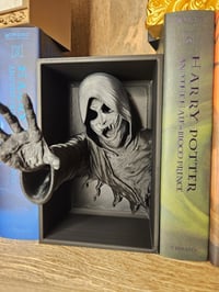 Image 1 of Demon Book Nook | Void Reaper Bookshelf Insert | Themed book | Dark Fantasy Decor | Wizard Book N...