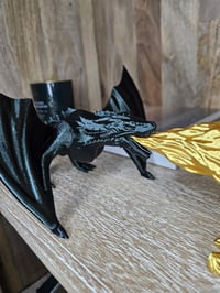 Image 5 of Dragon's Breath Fire Breathing Bookend l Book Nook | Bookish Decor | Unique 3D Printed Gift for B...