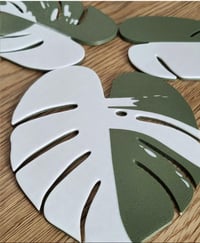 Image 7 of 3D Printed Monstera Plant Coaster Set | Albo Design | Cute Plant Pot | Fake Plant Decor | Housewa...