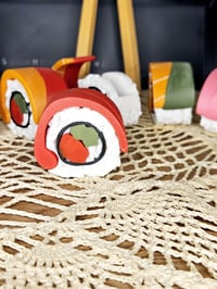 Image 7 of Sushi Pill Organizers | 7-Day Tracker Tray with Hidden To-Do List and Chopstick Pens | Salmon, Tu...