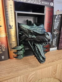 Image 7 of Dragon Awakening Book Nook - Fantasy Bookshelf Insert, 8" Tall, 5" Wide, 9" Deep - Mystical Libra...