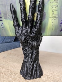 Image 2 of Skeleton Hand Book Display | Spooky Book Holder | Death's Grasp Decor | Gothic Bookshelf Accent |...