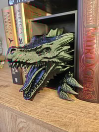 Image 8 of Dragon Awakening Book Nook - Fantasy Bookshelf Insert, 8" Tall, 5" Wide, 9" Deep - Mystical Libra...