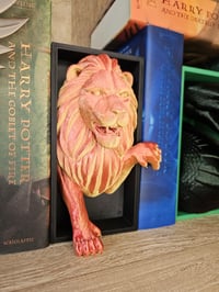 Image 2 of Lion Book Nook | Wizard-Themed Magic Bookshelf Insert | Enchanted Library Decor | Fantasy Book No...