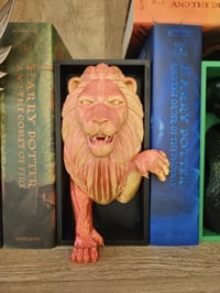 Image 3 of Lion Book Nook | Wizard-Themed Magic Bookshelf Insert | Enchanted Library Decor | Fantasy Book No...