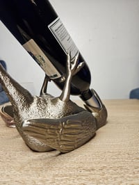 Image 3 of Raven Wine Bottle Holder – Unique Gothic Barware Display