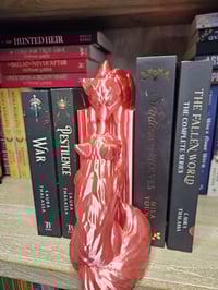 Image 6 of Kissing Playful Foxes Book Nook | Whimsical Bookshelf Decor with Storage 