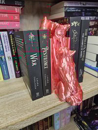 Image 7 of Kissing Playful Foxes Book Nook | Whimsical Bookshelf Decor with Storage 