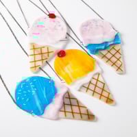 Image 1 of Fused Glass Icecream Suncatchers
