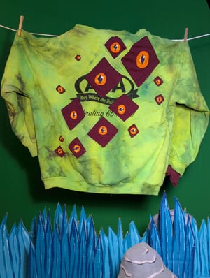 Image of 25 Eyes Lizard Ice Dyed hoodie size XXL