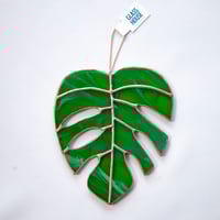 Image 3 of Stained Glass Monstera Leaf Suncatcher