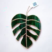 Image 4 of Stained Glass Monstera Leaf Suncatcher