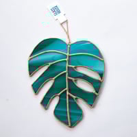 Image 5 of Stained Glass Monstera Leaf Suncatcher