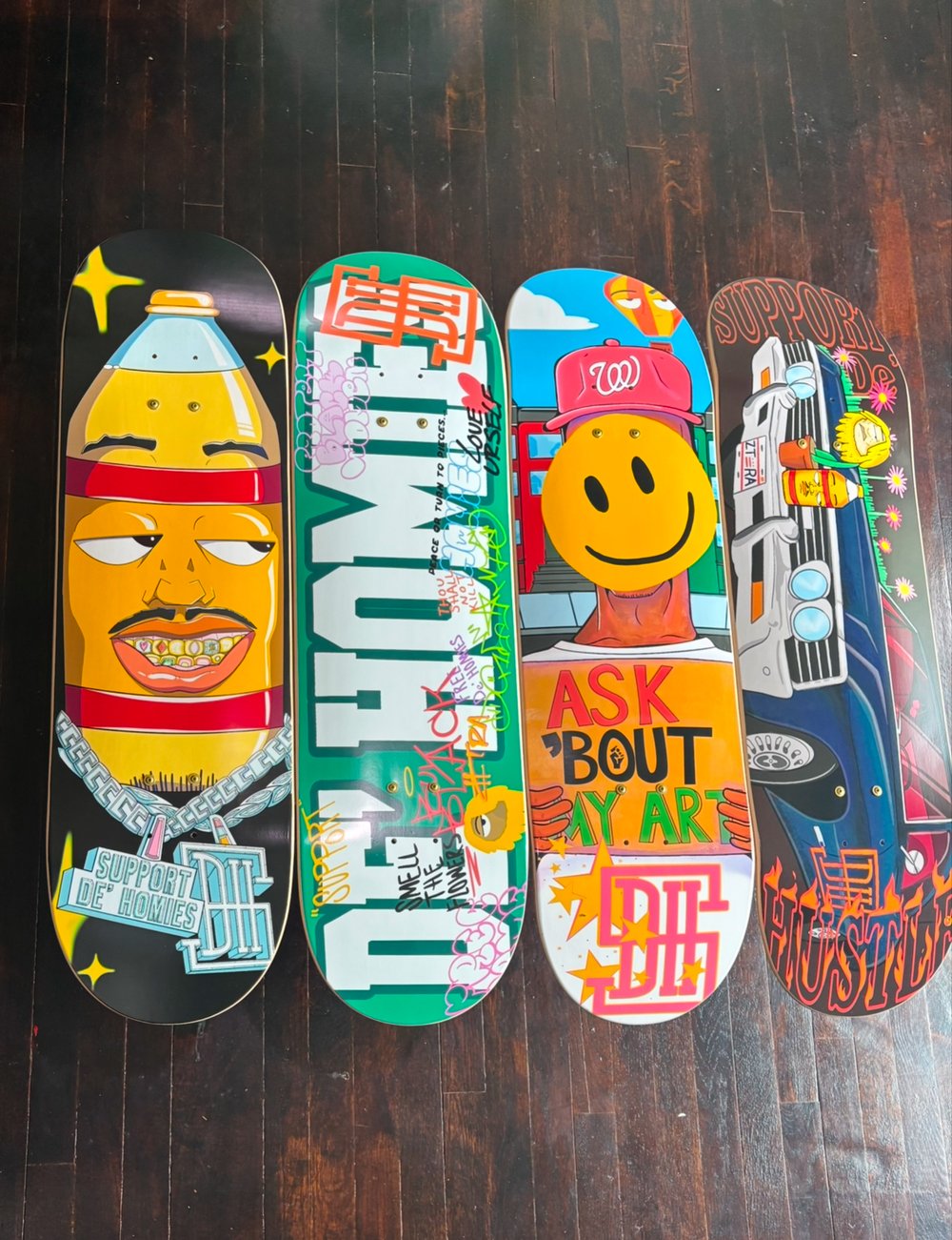 “Support De’ Hustle” Skateboard