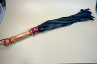 Image 4 of Long black Flogger With red accents