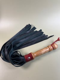 Image 5 of Long black Flogger With red accents